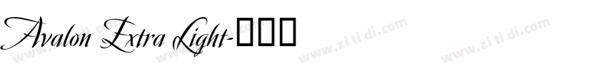 Avalon Extra Light字体转换